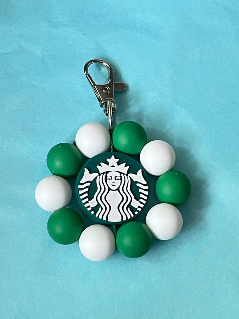 Starbucks Silicone Key Ring-Starbucks Silicone Bead Keychain-New!
